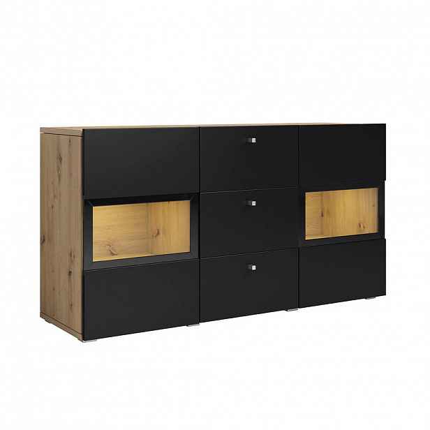 Petits-meubles SIDEBOARD Sloan Černá a dřevo