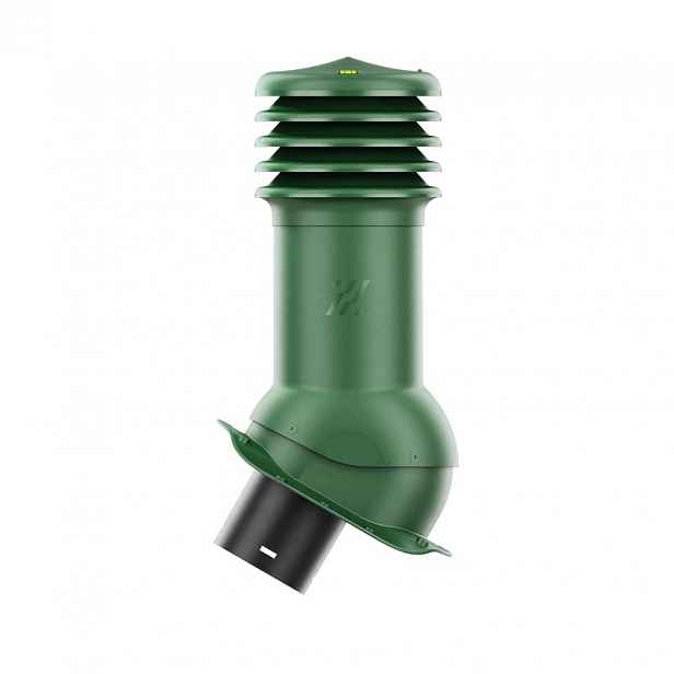 Větrací komín HiVent pro plechovou střešní krytinu, profil Z, 125 mm, zelený
