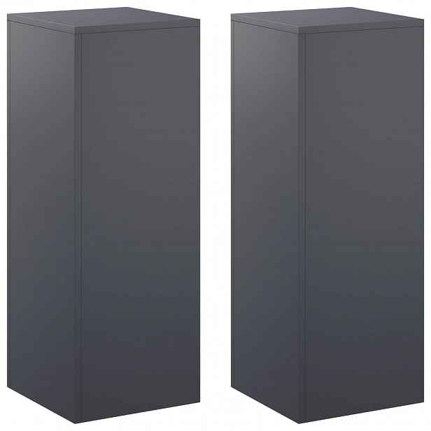 vidaXL Stojan na rostliny 2 pcs Antracitová 30 x 30 x 80 cm