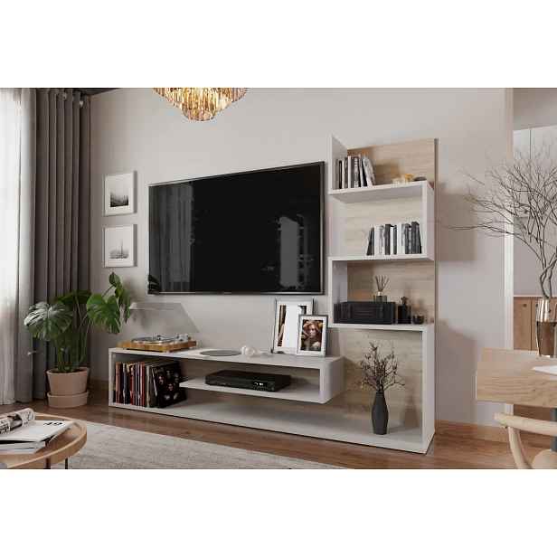 Casarredo Obývací stěna PAGET barva dub dub sonoma/bílá