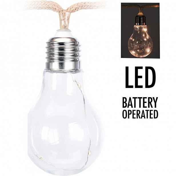 LED závěsný řetěz s jutovým lanem