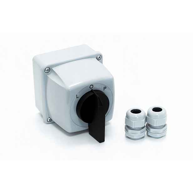 Luk E25-43 Vačkový spínač L-0-P 25A IP65 v pouzdře Elektromet 952543