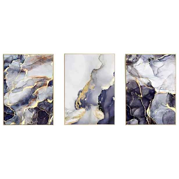 Nástěnné obrazy Abstraktní Malířství s inkoustem Estetická sada 3 60 x 90 cm