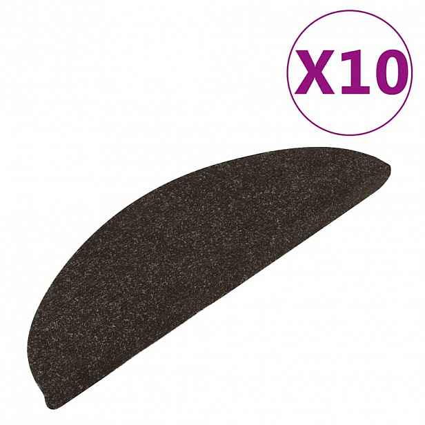 vidaXL Samolepicí nášlapy na schody 10 ks antracitové 56x17x3 cm