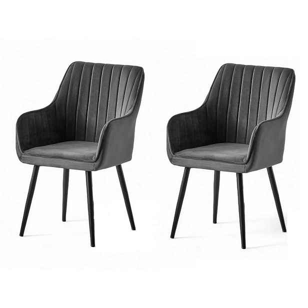 Sada jídelních židlí Nova Anthracite and Black, 2 ks