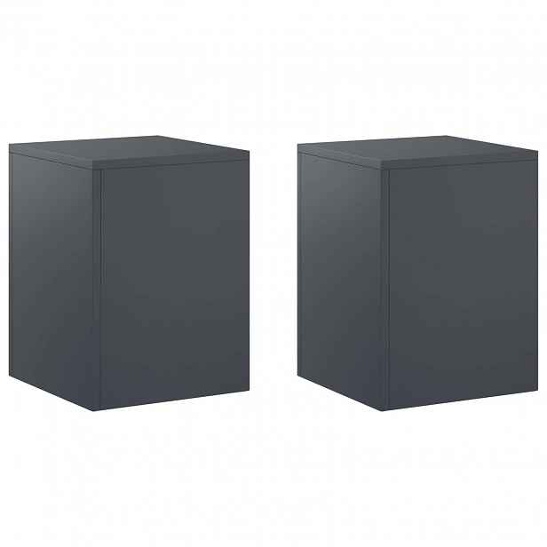 vidaXL Stojan na rostliny 2 pcs Antracitová 30 x 30 x 40 cm
