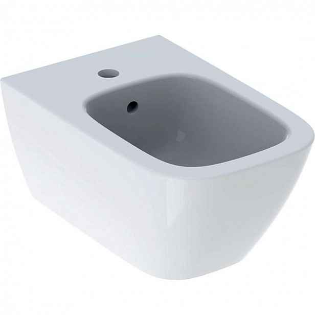 Geberit Smyle Square - Závěsný bidet s přepadem, bílá 500.209.01.1