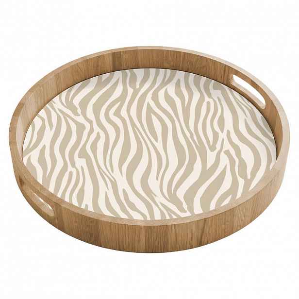 OnlyWow SERVÍROVACÍ PODNOS Zebra - vzor - béžová 40x40 cm