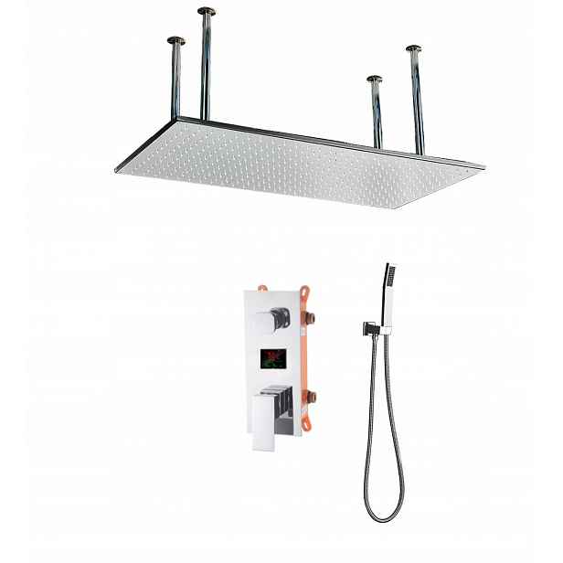 Podomítkový Set Dešťová Sprcha 80x40 Led