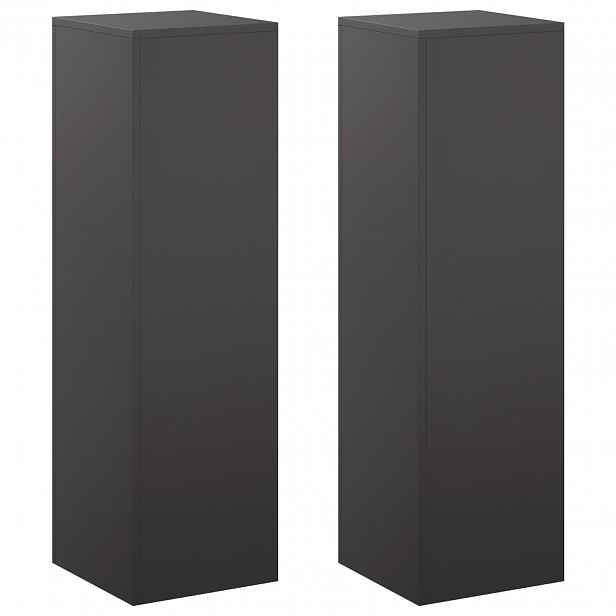 vidaXL Stojan na rostliny 2 pcs Černá 30 x 30 x 100 cm Ocel
