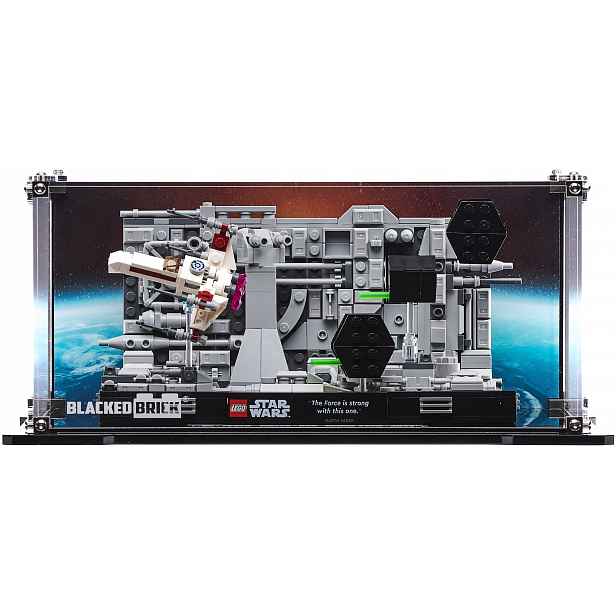Vitrína s pozadím Blacked Brick pro Lego Star Wars 75329 Diorama Storm Star
