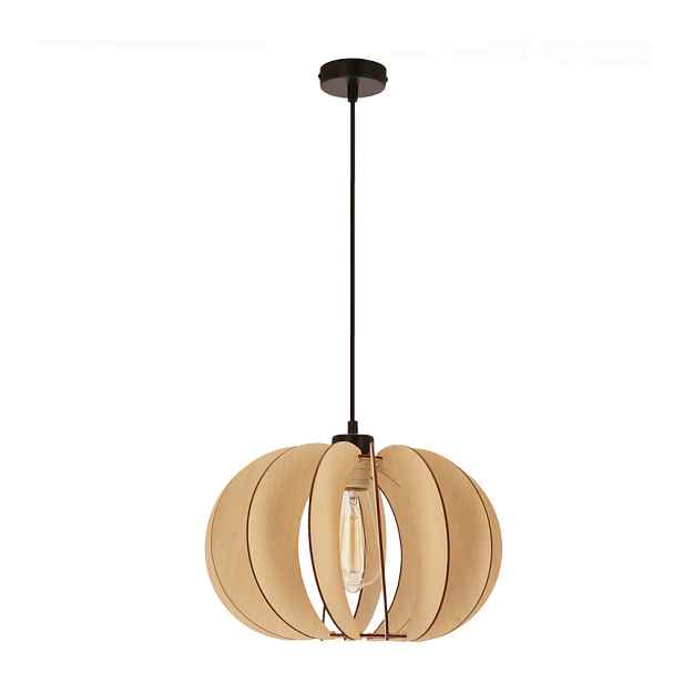 Závěsná lampa eco 2 1x40 E27 dřevěné stínidlo