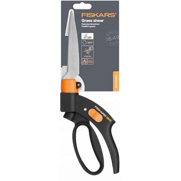 Fiskars Servo GS42 Nůžky na stříhání trávy zahradní ruční nůžky 360