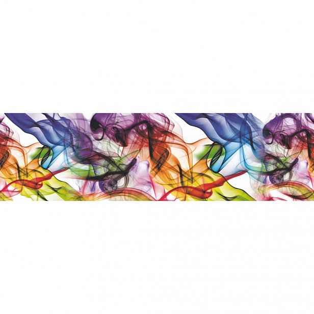 AG Art Samolepicí bordura Barevný kouř, 500 x 14 cm