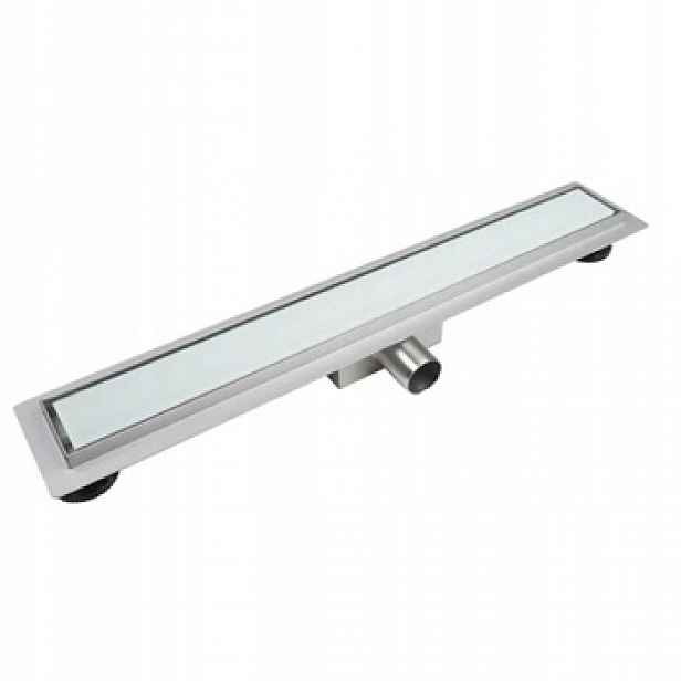 Balneo skleněný lineární odtok G-drain Next Milky 70 cm