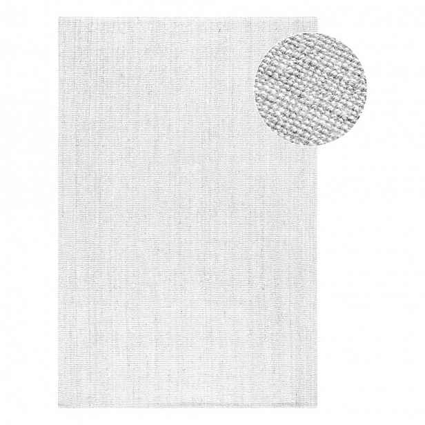 Koberec jutový do obývacího pokoje 80x150 cm, přírodní, světle krémový, oboustranný