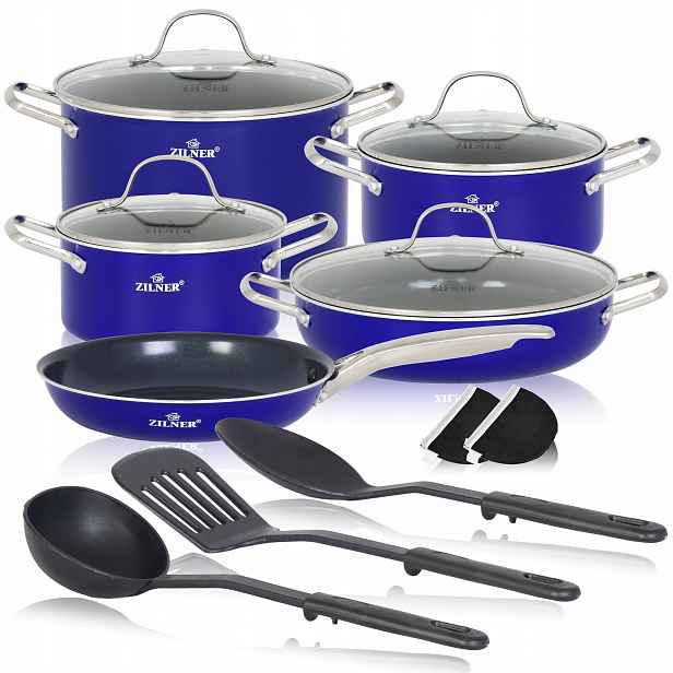 Moderní Sada Hrnců Zilner Blue 14 El 8136
