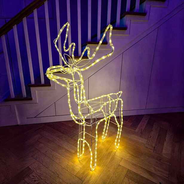 Sob Led vánoční svítící venkovní velká ozdoba XL 85 bílá teplá