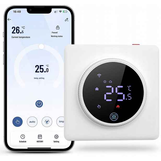 Wifi Termostat Pro Podlahové Vytápění Bojleru Plyn Alexa Tuya