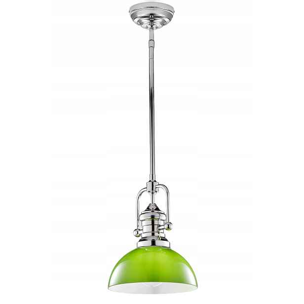 Jupiter Závěsná lampa Platino E27 15W Stříbrná Zelená Kopule