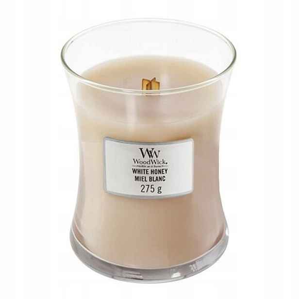 WoodWick střední svíčka White Honey 275 g