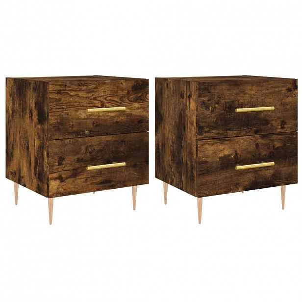 vidaXL Noční stolky 2 ks kouřový dub 40x35x47,5 cm kompozitní dřevo