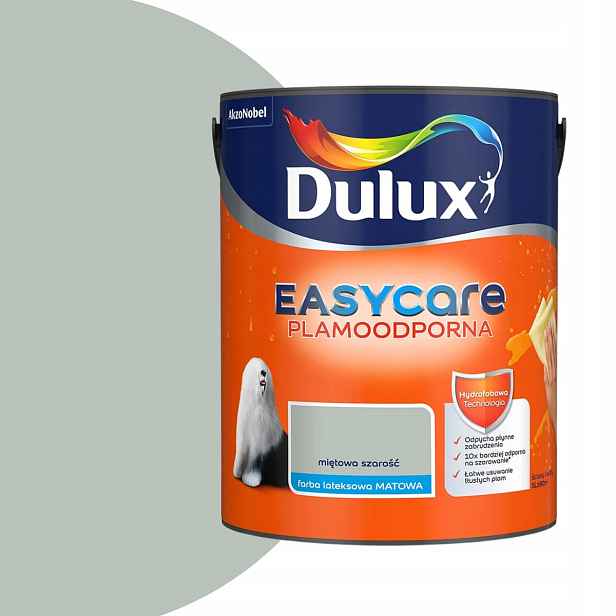 Dulux EasyCare Barva odolná vůči skvrnám 5L Mátově šedá