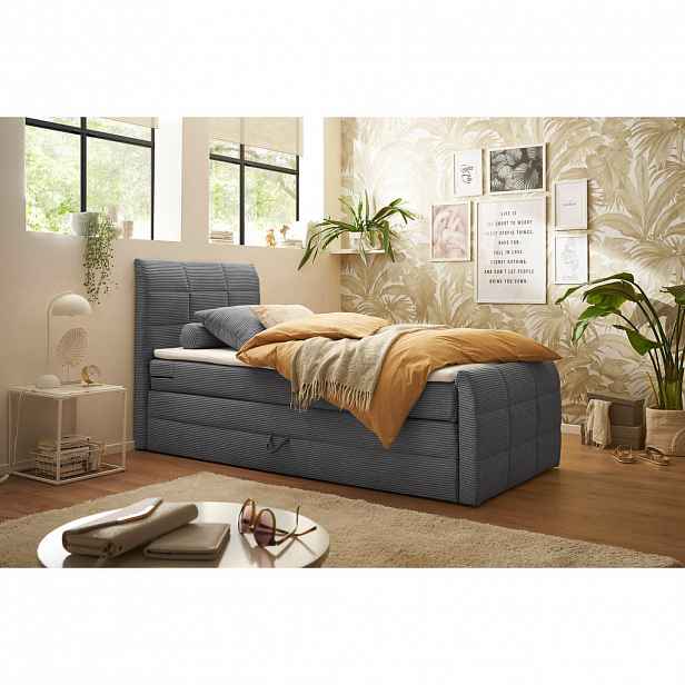 MID.YOU POSTEL BOXSPRING, 120/200 cm, tmavě šedá