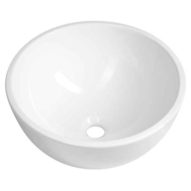 Sapho MOON keramické umyvadlo na desku vysoké, průměr 43cm, bílá