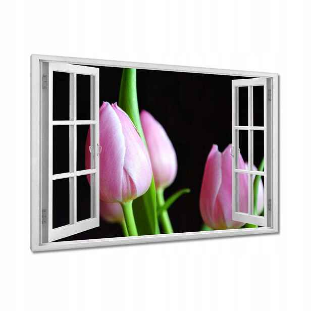 Obrazy 90x60 Fialové tulipány