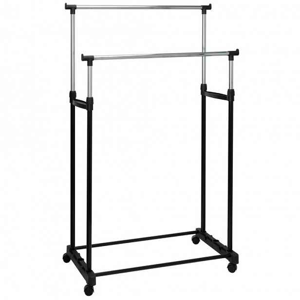 Kovový dvouřadý pojízdný věšák CABINET