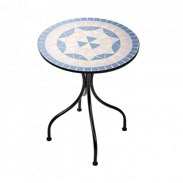 PALAZZO Stůl s mozaikou - modrá/krémová
