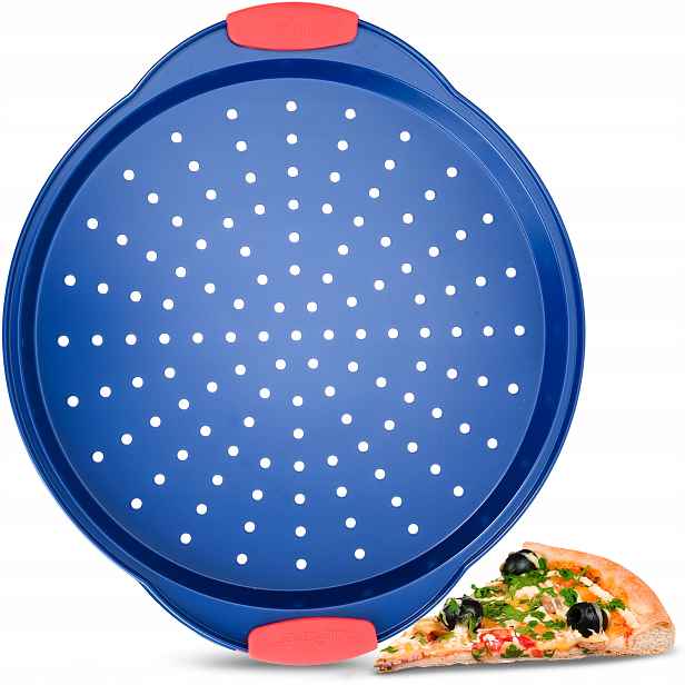 Plech Na Pizzu 35,5 CM Forma Na Pečení Pizza Nutrichef Modrá