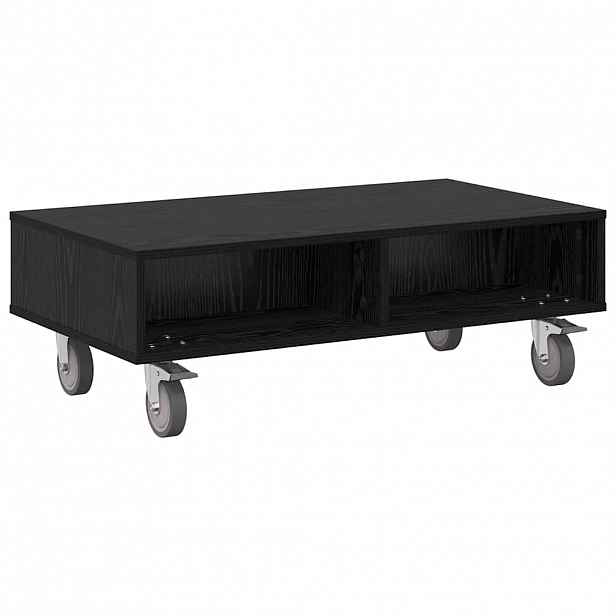 vidaXL Stolek s koly Černý dub 90 x 50 x 30 cm Kompozitní dřevo