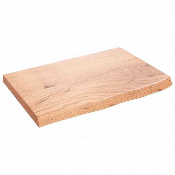 vidaXL Stolní deska světle hnědá 60x40x(2-4)cm ošetřený masivní dub