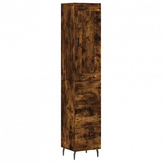 vidaXL Skříň highboard kouřový dub 34,5 x 34 x 180 cm kompozitní dřevo