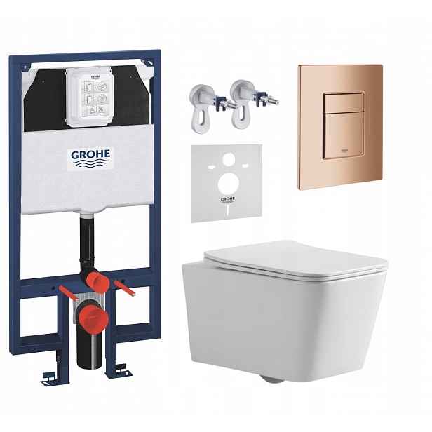 7v1 Sada Wc, Stelaz Grohe Slim Wc Mísa Imprese Tornado Tlačítko