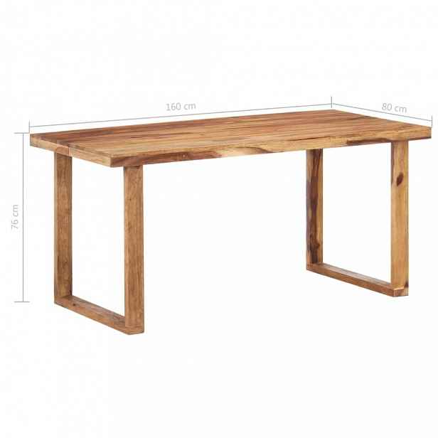 Jídelní stůl masivní dřevo 160x80x76 cm, sheesham