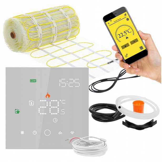 Komplet podlahového vytápění podlahy vyhřívací podložka MA-160W/m² 4m² WIFi