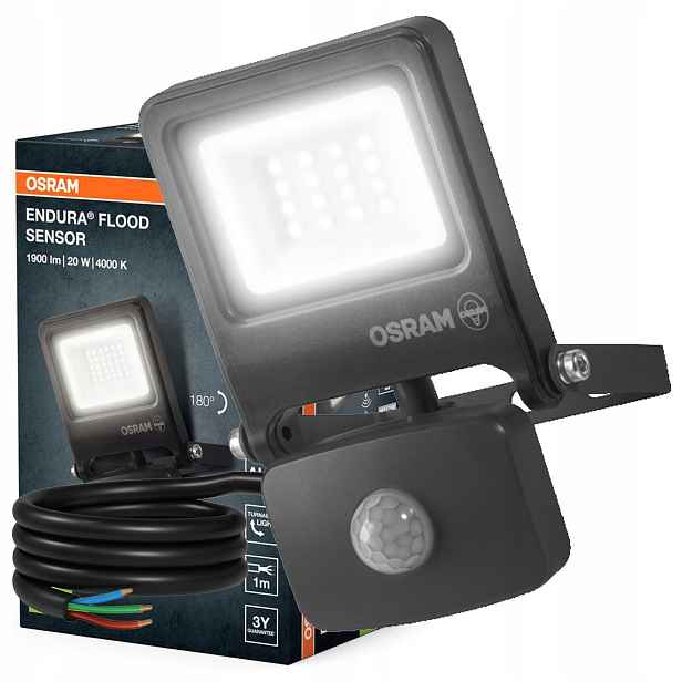 Led reflektor Snímač pohybu a soumraku 20W 4000K 1800lm IP44 Endura