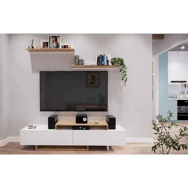 Casarredo Obývací sestava TOMPA barva bílá/dub artisan