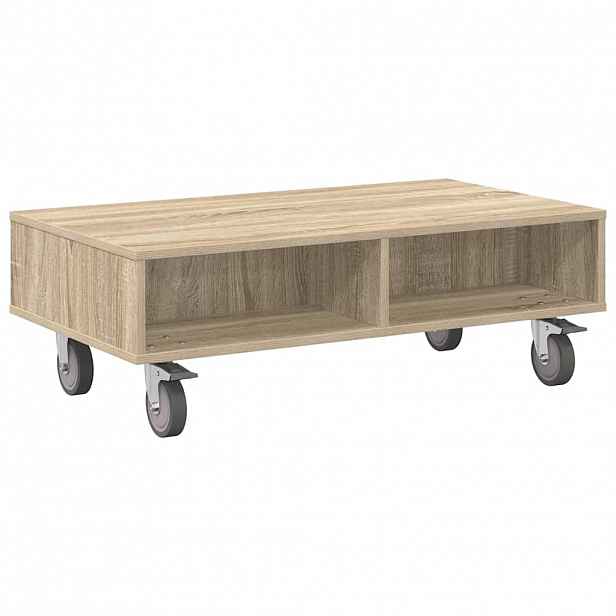vidaXL Stolek s koly Sonoma dub 90 x 50 x 30 cm Kompozitní dřevo