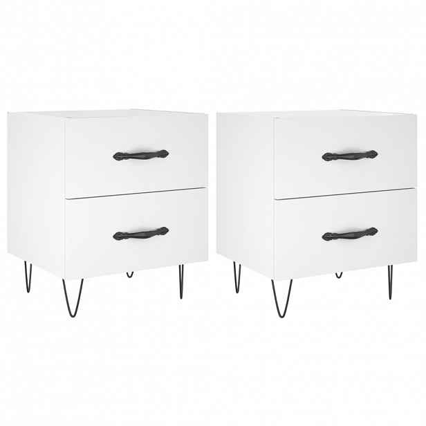 vidaXL Noční stolky 2 ks bílé 40 x 35 x 47,5 cm kompozitní dřevo
