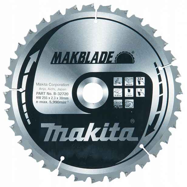 Kotoučová pila 255x32z x30 s vidlicí Makita B-32720