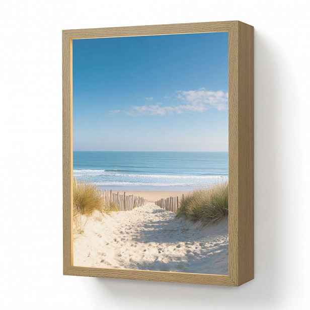 OnlyWow NÁSTĚNNÁ LAMPA S AKUMULÁTOREM Pláž - moře - duny - písek - léto 30x40 cm
