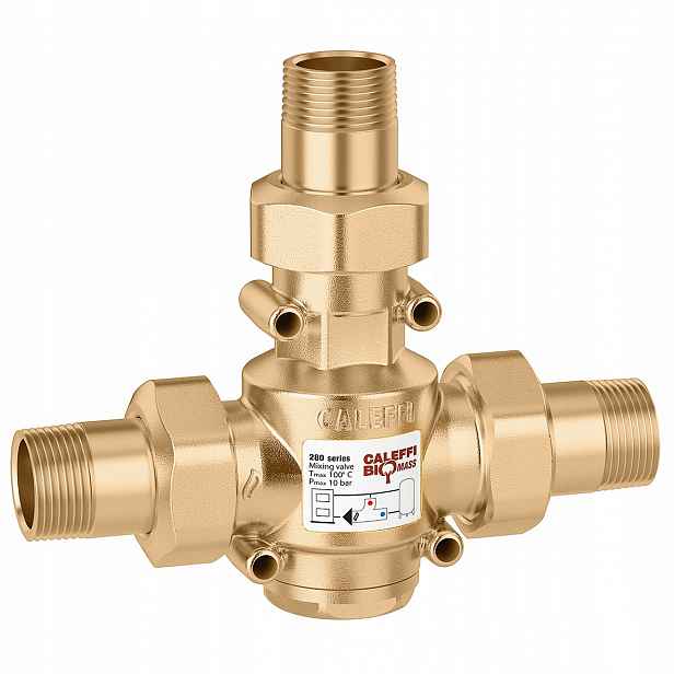 Termostatický antikondenzační ventil Caleffi 280064 Dn 25 1" Gz 45°