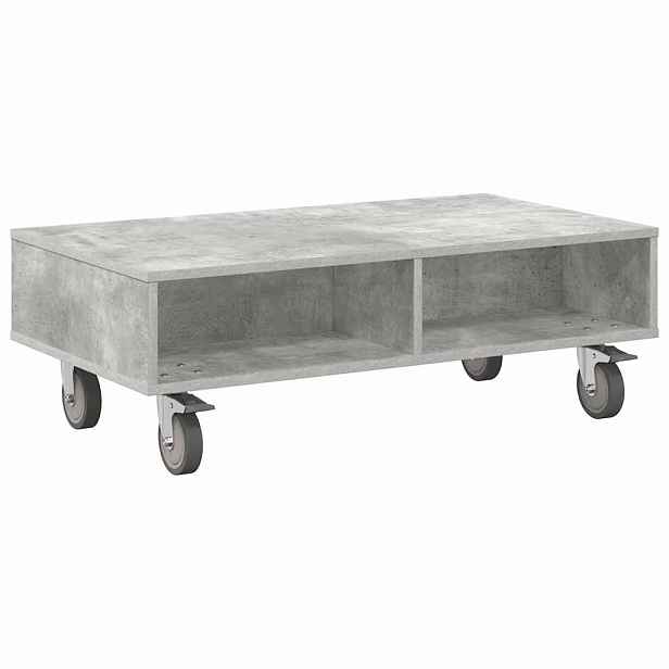 vidaXL Stolek s koly Betonově šedá 90 x 50 x 30 cm Kompozitní dřevo