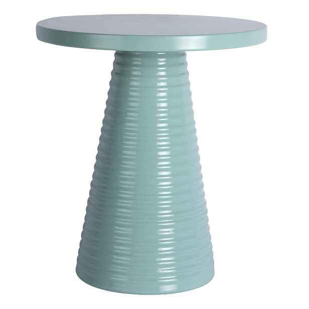 Kovový kulatý odkládací stolek ø 40 cm Catania Ribbed – Leitmotiv