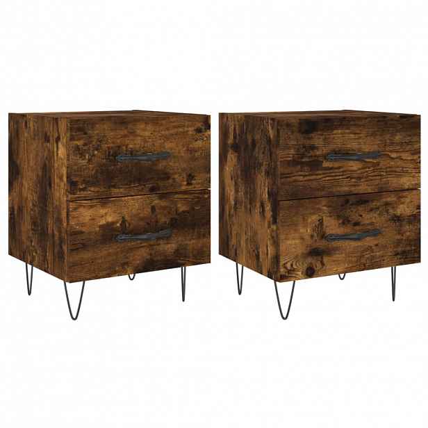 vidaXL Noční stolky 2 ks kouřový dub 40x35x47,5 cm kompozitní dřevo