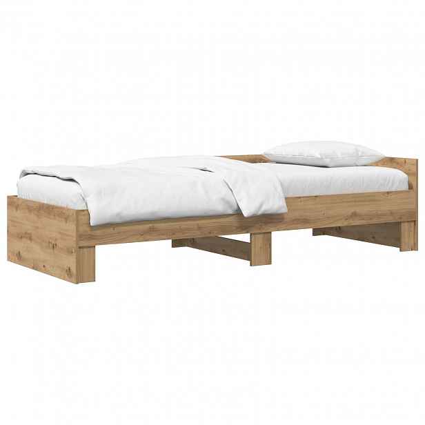 vidaXL Rám postele s čelem Dub artisan 80 x 200 cm Kompozitní dřevo
